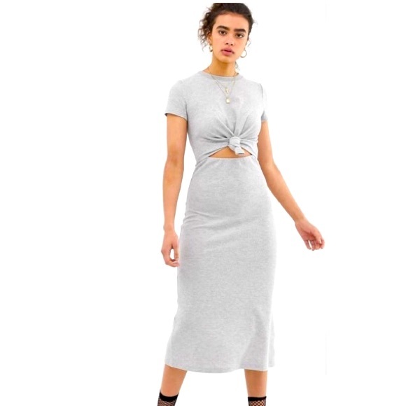 NWT Emory Park Gray Midi Dress, Size L - Picture 1 of 6